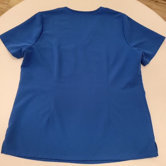 FIGS Catarina V-Neck Scrub Top|Women's Large|Royal Blue - Picture 2 of 9